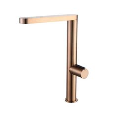 SOL Slim Kitchen Mixer Tap - L-Shaped Neck - Matte Copper