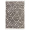 Saffron Kenza Fringed Shag Rug, 200x290cm, Grey