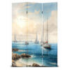 Sailing by the Shoals Canvas Trifold Room Divider