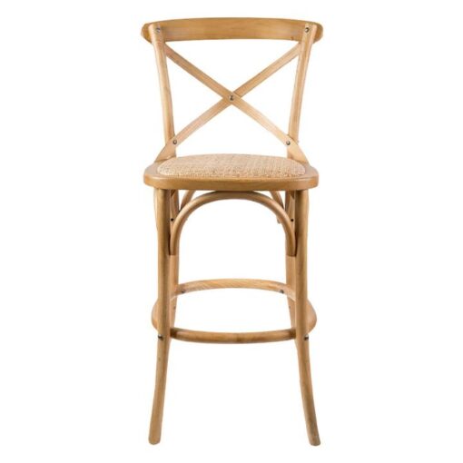 Salhouse Birch Timber Cross Back Counter Stool, Oak