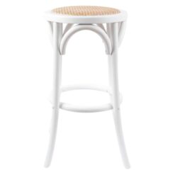 Salhouse Birch Timber Round Counter Stool, White