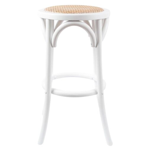 Salhouse Birch Timber Round Counter Stool, White