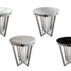 Salina Side Table 45cm Silver Base - Black Glass