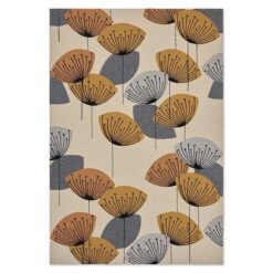 Sanderson Dandelion Clocks Indoor / Outdoor Designer Rug, 200x140cm, Ochre