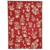 Sanderson Woodland Glade Hand Tufted Designer Wool Rug, 280x200cm, Damson Red
