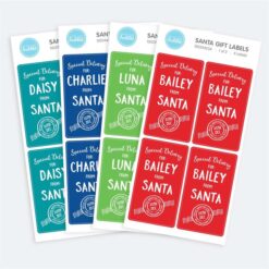 Santa Labels For Pets