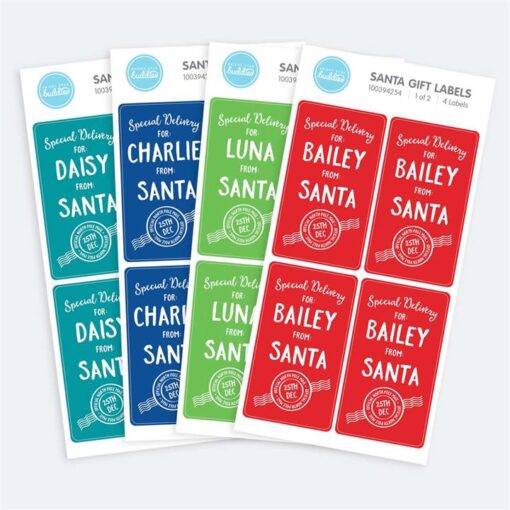 Santa Labels For Pets