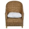 Savannah Rattan Lounge Armchair, Natural