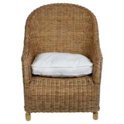 Savannah Rattan Lounge Armchair, Natural