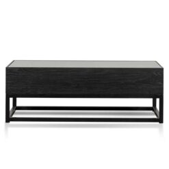 Schanck Reclaimed Timber Coffee Table, 120cm, Black