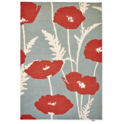 Scion Poppy Pop Hand Tufted Designer Wool Rug, 230x160cm, Sage / Poppy