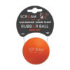 Scream Rubber Ball Dog Toy - Loud Orange 1 X 6cm - Medium