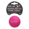 Scream Rubber Ball Dog Toy - Loud Pink 1 X 6cm - Medium