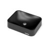 Seerose Sani-Quartz Bathroom Basin - Rounded Rectangle - Above Counter Top - 545 x 415mm Satin Black