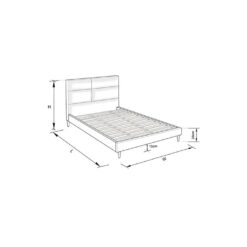 Segment custom upholstered bed with choice of standard base