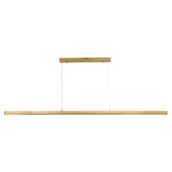 Shard Metal Dimmable LED Linear Pendant Light, 150cm, CCT, Satin Brass