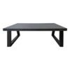 Sierra Engineered Stone & Iron Coffee Table, 130cm, Ebony / Black