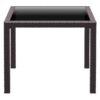 Siesta Bali Resin Wicker Indoor / Outdoor Square Dining Table, 94cm, Chocolate