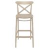 Siesta Cross Indoor / Outdoor Bar Stool, Taupe