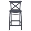 Siesta Cross Indoor / Outdoor Counter Stool, Anthracite