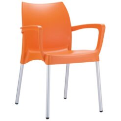 Siesta Dolce Commercial Grade Indoor / Outdoor Dining Armchair, Orange