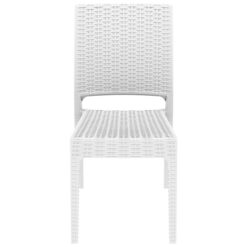 Siesta Florida Commercial Grade Resin Wicker Indoor / Outdoor Dining Chair, White