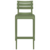Siesta Helen Commercial Grade Indoor / Outdoor Bar Stool, Olive Green