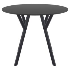 Siesta Max Commercial Grade Indoor / Outdoor Round Dining Table, 90cm, Black