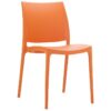 Siesta Maya Commercial Grade Indoor / Outdoor Dining Chair, Orange Siesta Maya Commercial Grade Indoor / Outdoor Dining Chair, Orange