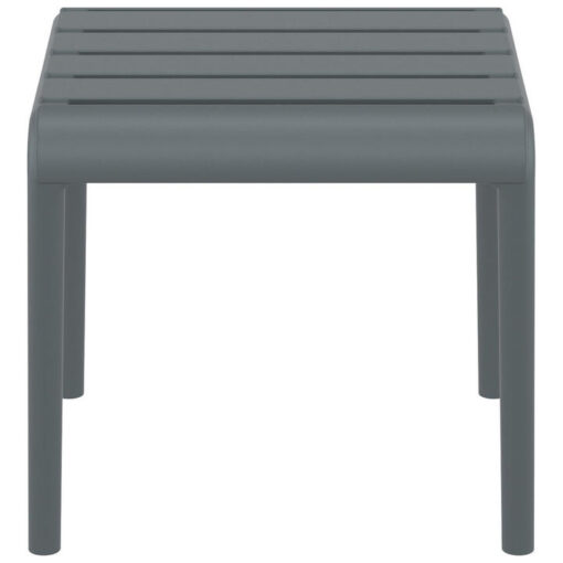 Siesta Paris Commercial Grade Outdoor Side Table / Footrest, Dark Grey