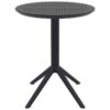 Siesta Sky Commercial Grade Indoor / Outdoor Round Folding Dining Table, 60cm, Black
