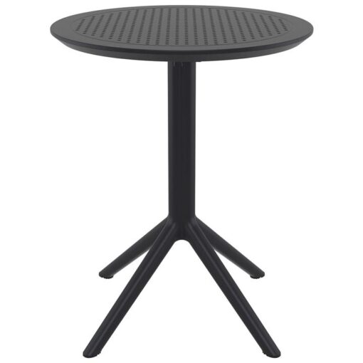 Siesta Sky Commercial Grade Indoor / Outdoor Round Folding Dining Table, 60cm, Black