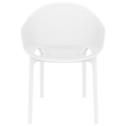 Siesta Sky Pro Commercial Grade Indoor / Outdoor Dining Chair, White
