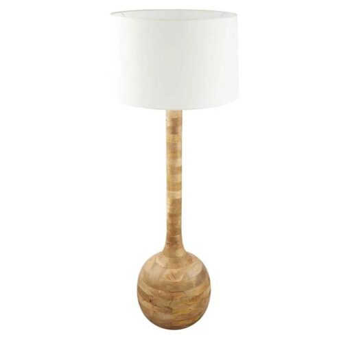 Sitar Mango Wood Base Floor Lamp