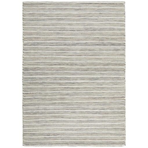 Skandi Latoon Hand Braided Felted Wool Rug, 225x155cm, Silver