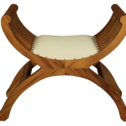 Sloan Single Seater Upholstered Stool (Light Pecan)