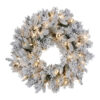 Snowy Atica LED Light Up Artificial Christmas Wreath, 61cm