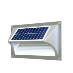 Solar Step Light Warm White with Silver Case