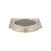 Square Brass Shower Centre Waste - 100mm Outlet - Champagne
