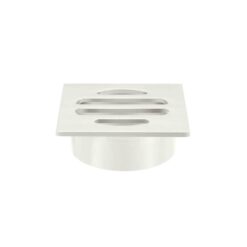 Square Brass Shower Centre Waste - 50mm Outlet - PVD Brushed Nickel
