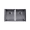 Stainless Steel Kitchen Sink - 770mm Double Bowl - Gunmetal Grey - Top/Under Mount