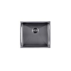 Stainless Steel Kitchen and Laundry Sink - 500mm Single Bowl - Gunmetal Grey - Top/Under Mount