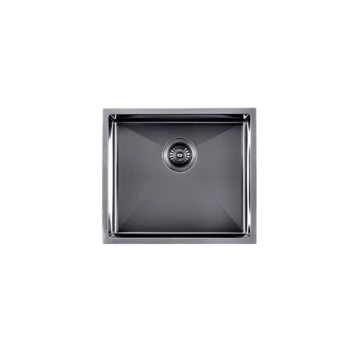 Stainless Steel Kitchen and Laundry Sink - 500mm Single Bowl - Gunmetal Grey - Top/Under Mount