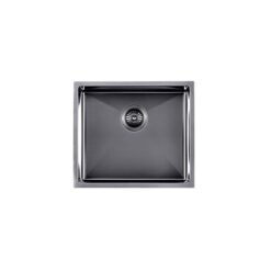 Stainless Steel Kitchen and Laundry Sink - 510mm Single Bowl - Gunmetal Grey - Top/Under Mount