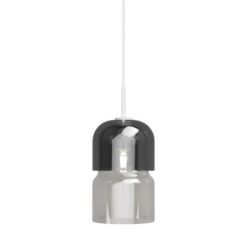 Stak Glass Pendant Light, Smoke / Clear