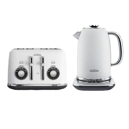 Sunbeam White TA2840W Toaster & KE2800W Kettle Bundle