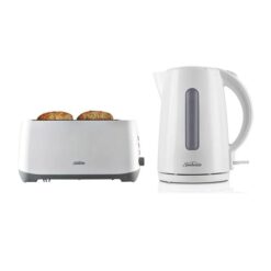Sunbeam White TAP0003WH Toaster & KEP0007WH Kettle Bundle