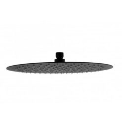 Super-Slim Round Black Rainfall Shower Head 300mm