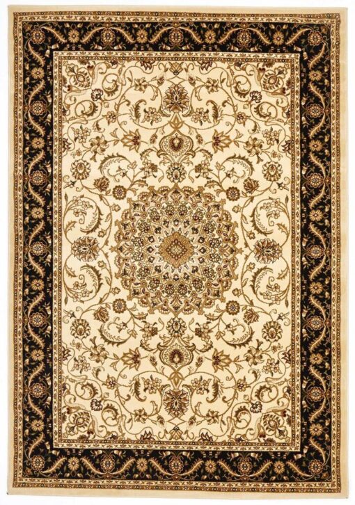 Sydney 9 Ivory Black Runner Rug by Rug Culture - 400X80CM - RUNNER