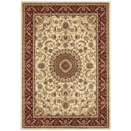 Sydney Medallion Turkish Made Oriental Rug, 230x160cm, Ivory / Red